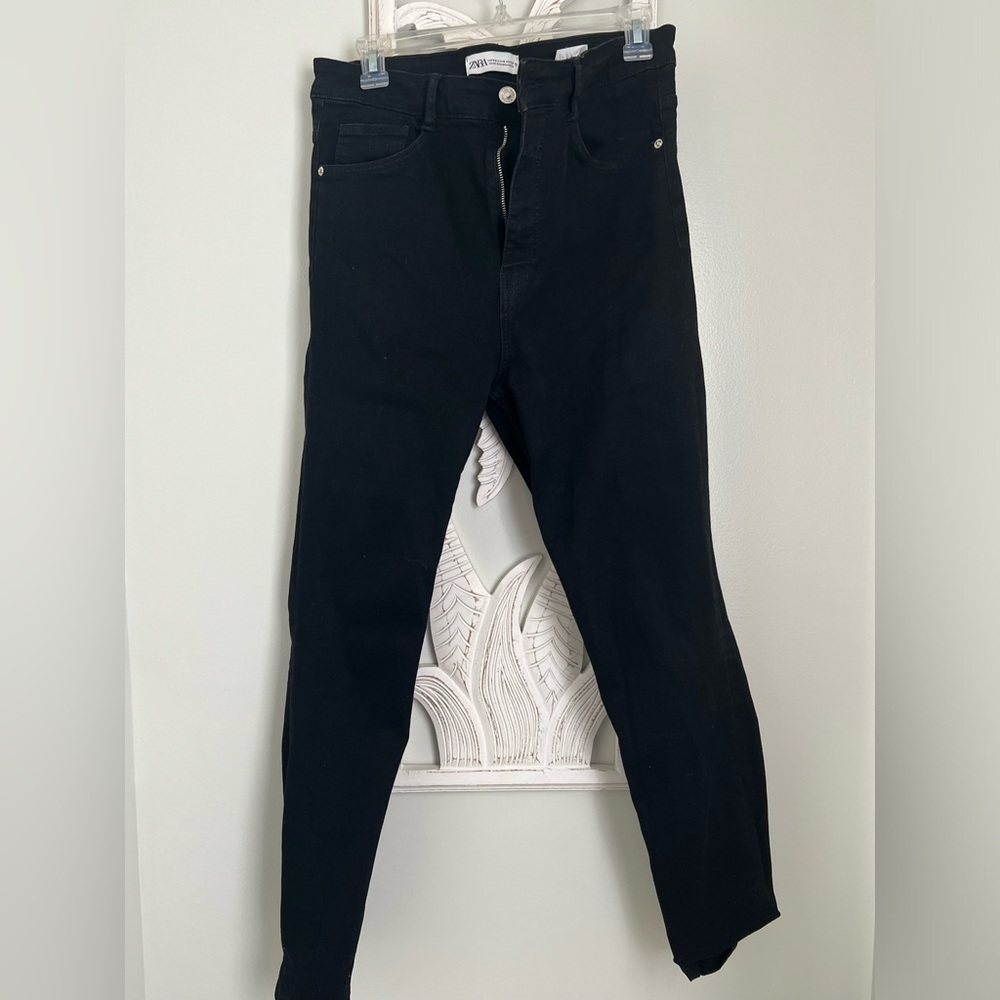 ZARA high waisted black jeans
